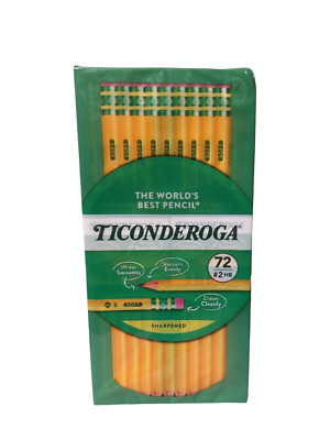 Ticonderoga Pre-Sharpened Wooden Pencils 72 pk (6 boxes of 12) Sealed