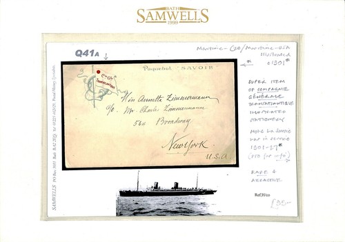 FRANCE Cover MARITIME ADVERT COVER Paquebot *Savoie* Stationery 1901 Q41a - Picture 5 of 6