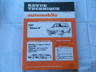 RTA Zeitschrift Kfz-Technik neuwertig Fiat Ritma D Nr. 421