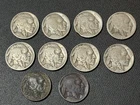 Lot 10 buffalo nickels - FREE SHIPPING