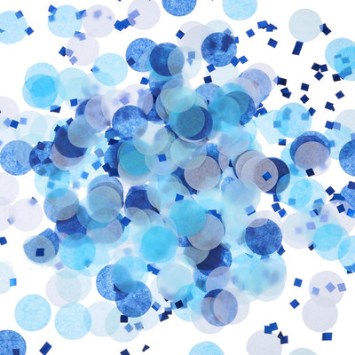 1 Inch White Blue Confetti round Tissue Paper Table Confetti Dots for Wedding Ge