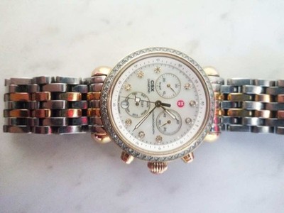 Great Condition Michele MW03M01C5046 CSX 36 Diamond Two Tone Women's Watch