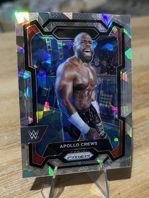Apollo Crews 2024 Prizm CRACKED ICE Parallel WWE Raw