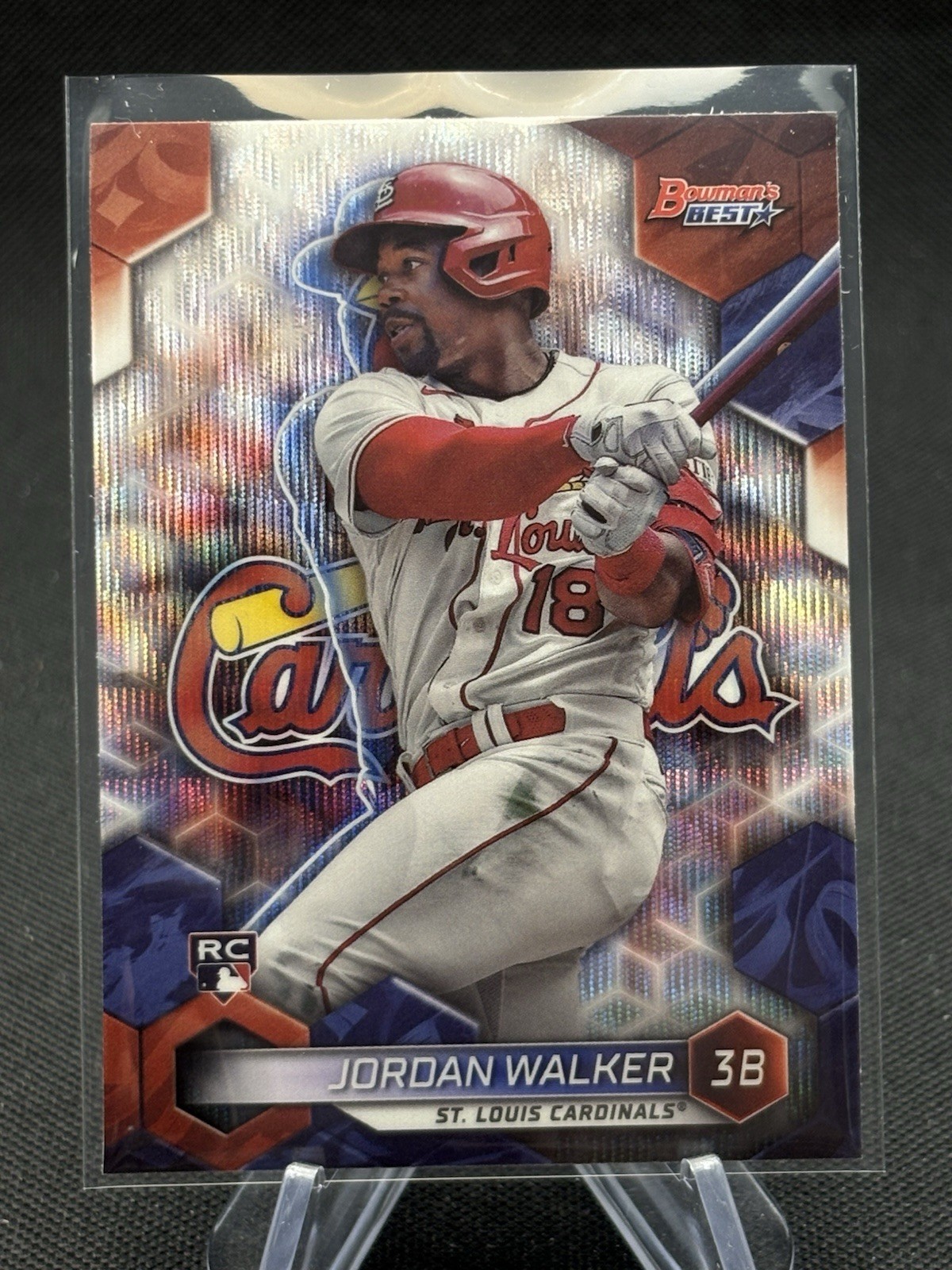 2023 Bowman's Best Bowman Jordan Walker RC Wave Refractor #65 Cardinals Rookie