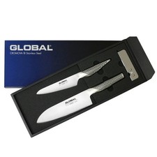 Set 2 pezzi coltelli da cucina GLOBAL con affilatrice velocità GST-B46...