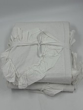 New Pottery Barn Kids Heart Ruffle Blackout Panel 44x84 White, 1 Panel