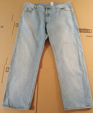 Levi's 501 42x32 Original Fit 6 Button Fly Blue Vintage 90's Red Tab Denim Jeans