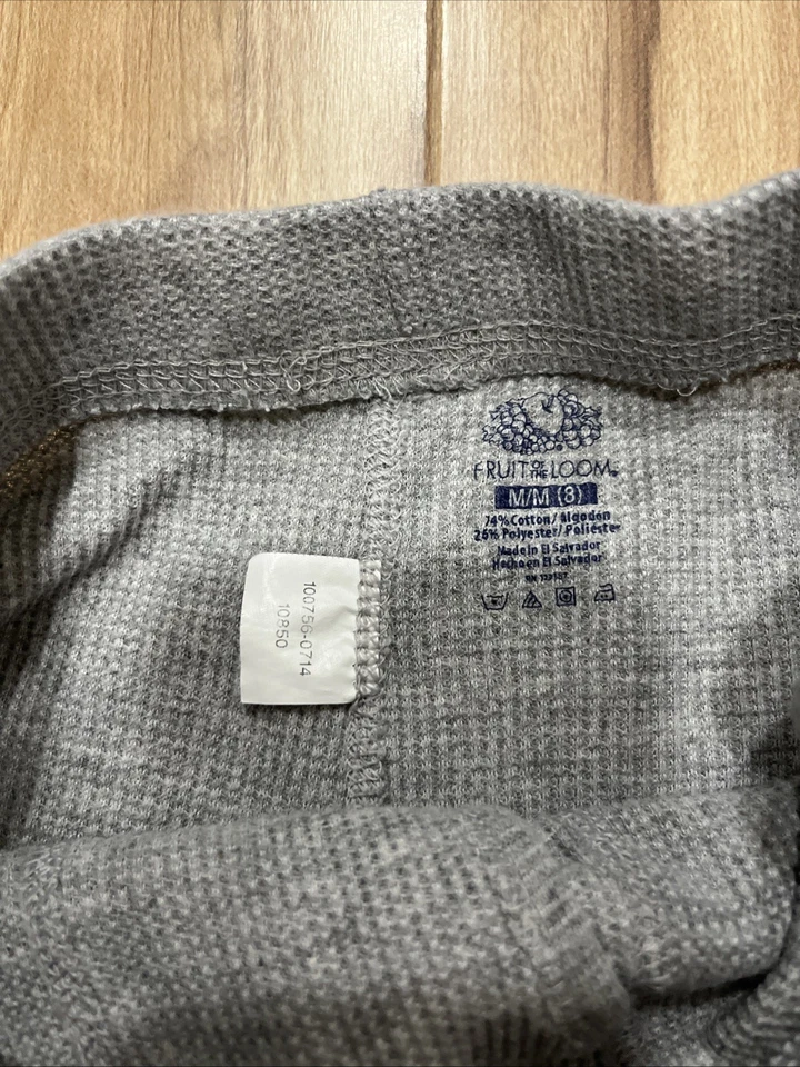 Pantalones térmicos Fruit Of The Loom niños talla 8 gris medio largo John’s Foto 3 de 4