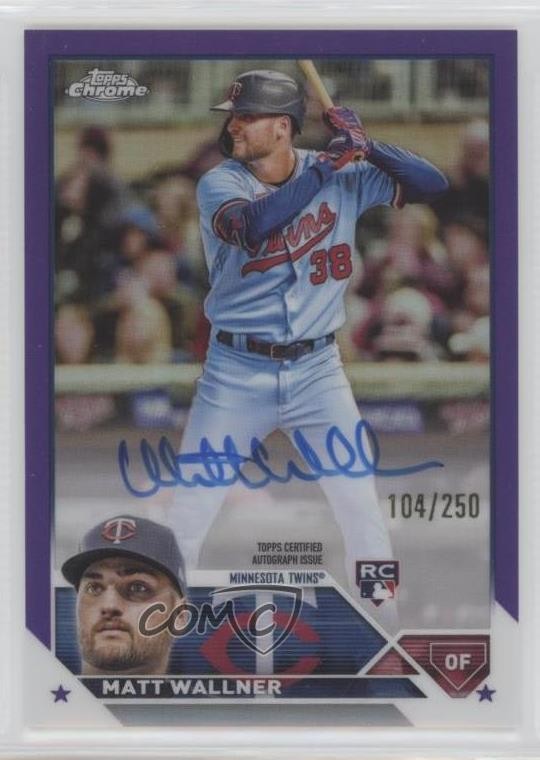 2023 Topps Chrome Rookie Purple Refractor /250 Matt Wallner #RA-MWA Auto RC qf6