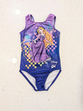 DISNEY GK ELITE Gymnastics Dance Leotard SMALL CS Princess Rapunzel ULTRA SOFT