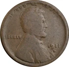 1911-D Lincoln Cent VG