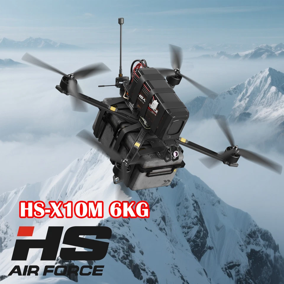 HS-X10M Drone | 10KM Range | 3.5KG Payload | 165KM/H Speed | Carbon Fiber Frame - Image 2 of 4