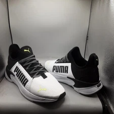 Puma Softride SoftFoam+ Running Shoes Mens Size 12 White Black Athletic Sport