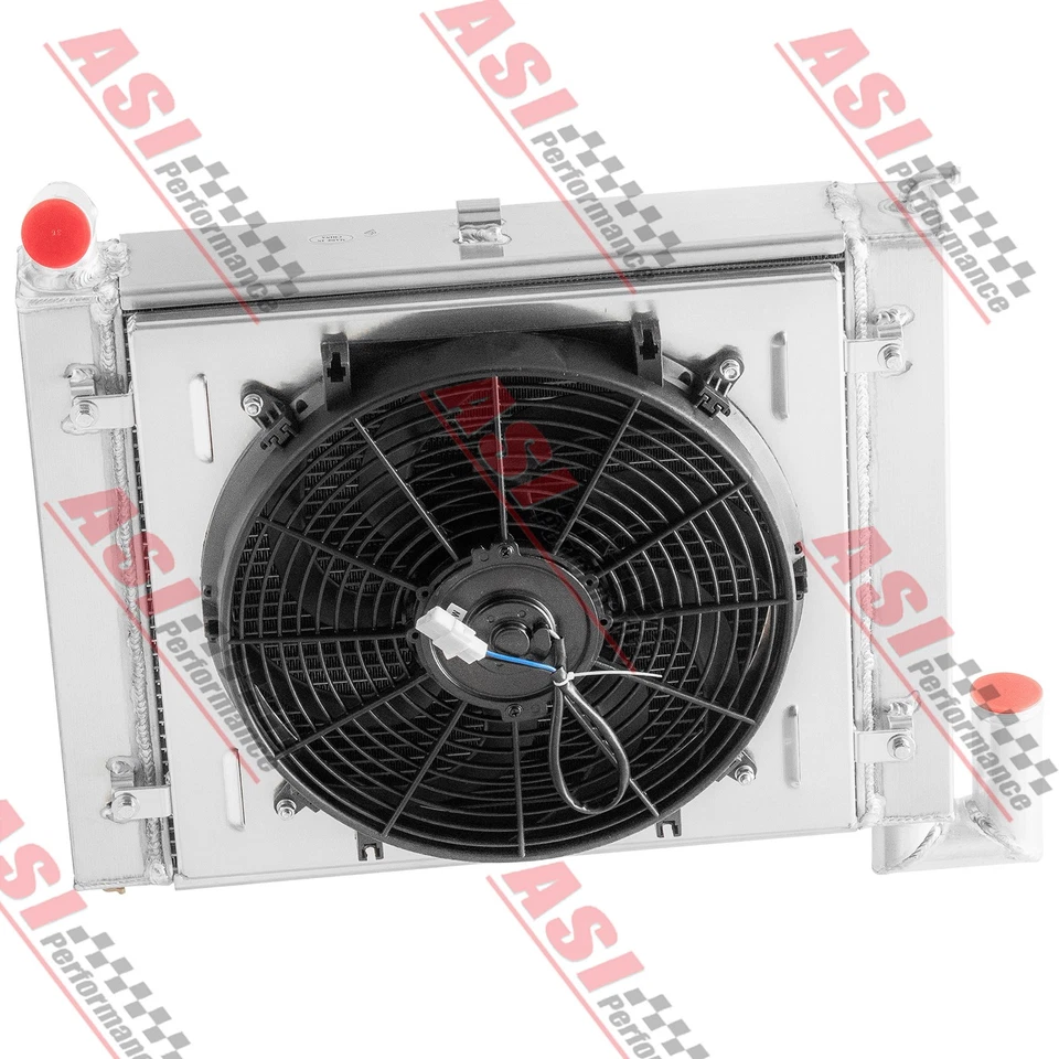 4 Row Radiator Shroud Fan For 63-72,67 Chevrolet Corvette Base V8 5.7L 5.4L 5.3L Foto 2 de 4