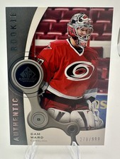 2005-06 SP Game Used Edition Authentic Rookies Cam Ward #132 /999 (RC) Carolina