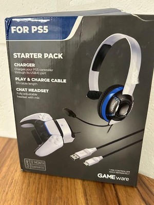 GAMEWARE PS5 STARTER PACK BRAND NEW DAMAGED BOX FREE UK P&P UK