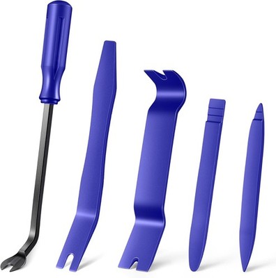 5 pcs Auto Trim Removal Tool Kit, No Scratch Plastic Pry Tool Kit -Blue