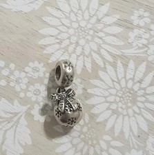 Pandora Sterling Silver CZ Christmas Ornament Snowflake Charm Bead