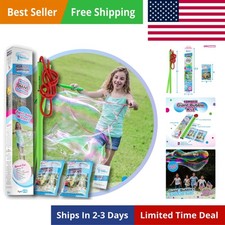 Giant Bubble Wands Kit: 4-Piece Set  Incl. Wand, Big Bubble Concentrate and ...