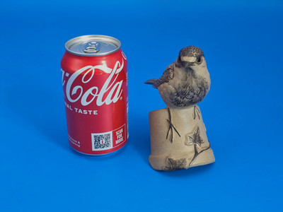 Poole Pottery Stoneware Sparrow on a Broken Plant Pot Figurine - VGC - 13 cm Tal