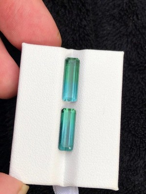 Pair Certified Blue Green Paraiba Tourmaline 14.50 Ct (2 Pcs) Loose Gemstone