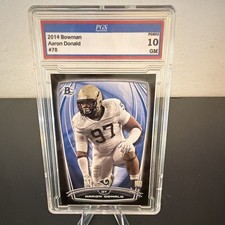 2014 Bowman Aaron Donald Rookie RC #78 St. Louis Rams PGS 10 Football Card. rookie card picture