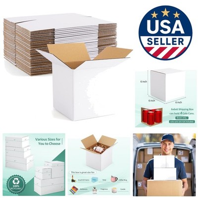 Sturdy 6x6x6 Cardboard Box Mailers 30 Pack - Perfect for Small Business Shipping
