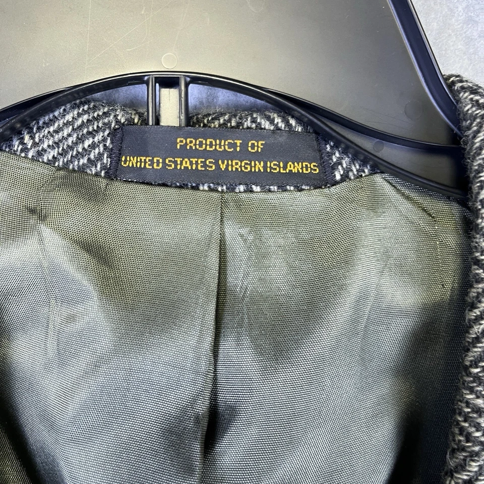 Blazer Barrington Para Hombre 44R Lana Gris Espiga Tweed Abrigo Deportivo EE. UU. De Colección Foto 3 de 4