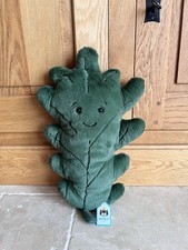 Very Rare Jellycat Large Woodland Oak Leaf BNWT Retired soft plush plant tree