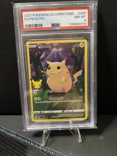 Pikachu Celebrations Full Art  PSA 8