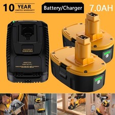 1-2X For Dewalt 18V 6.5AH DC9096,DC9098 Black LI-ION Battery/ Charger DC9096-2