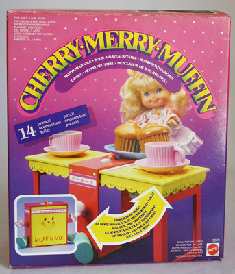 RARE VINTAGE 1989 CHERRY MERRY MUFFIN MIX TABLE PLAYSET MATTEL NEW