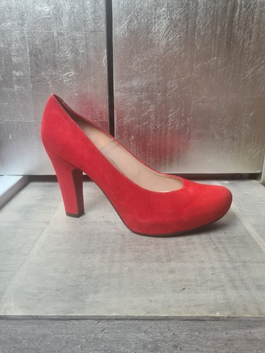 Nuove décolleté UNISA TAGLIA 38 camoscio tacchi alti rosso vera pelle alta qualità #S403 - Foto 3 di 10