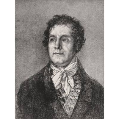 Goya und Lucientes Francisco De Der Drucker Gaulon extragroßer Leinwanddruck