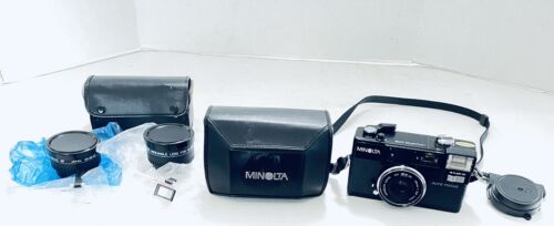 MINOLTA Hi-Matic AF2 f2 35mm Auto Focus Film Camera Tested No Flash REPAIR ONLY