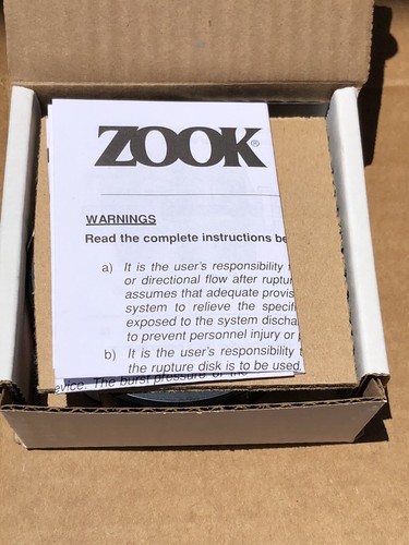 Zook Enterprises CF164263 Graphite Rupture Disk - 50 MM-PN10 - Picture 6 of 6