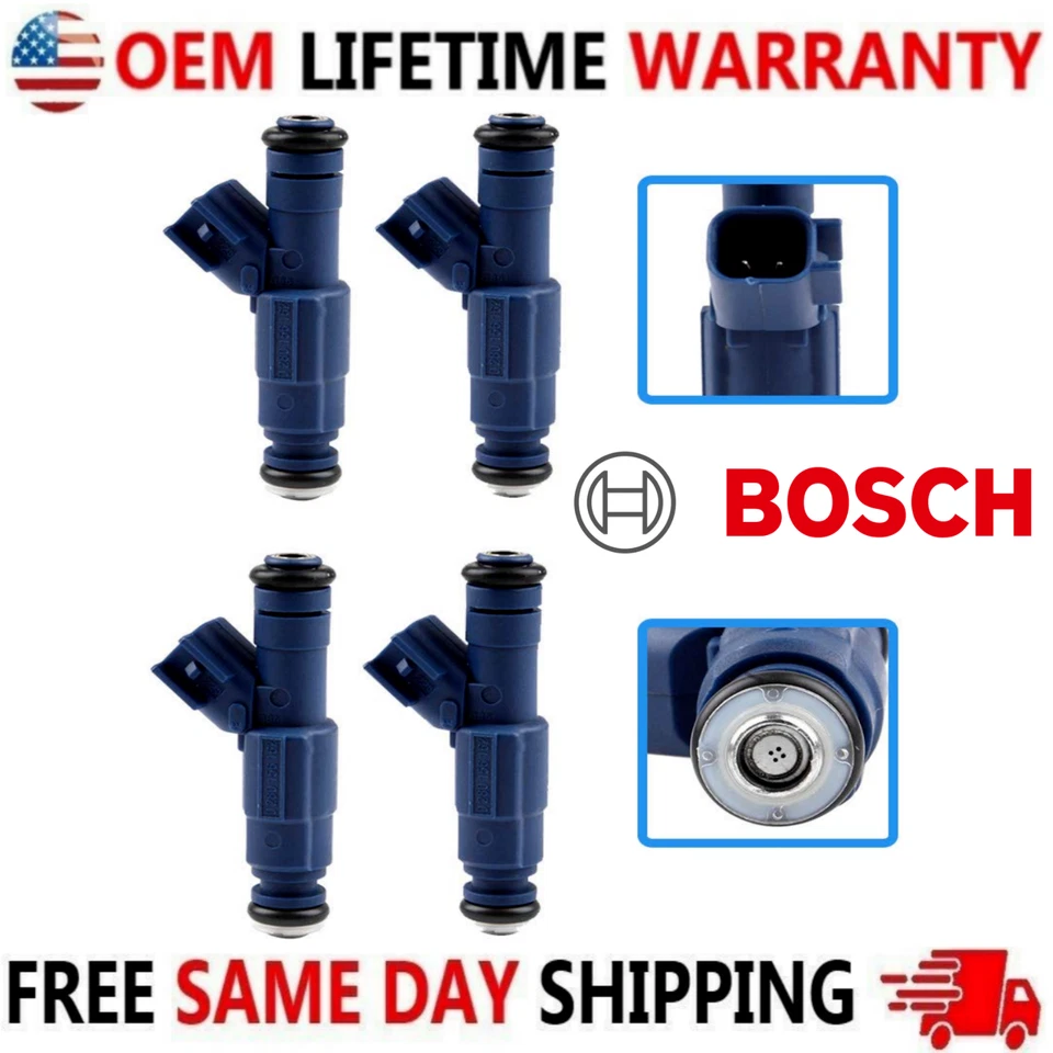 NEW BOSCH x4 HP UPGRADE Fuel Injectors 2005, 2006, 2007 Mercury Mariner 2.3L I4 - Image 2 of 4