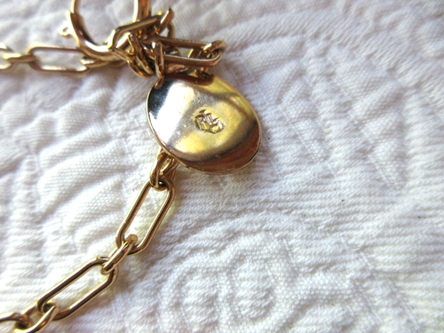 LAUREN RALPH LAUREN BRACELET GOLD TONE LINK LRL CHARM NIB ADJUSTABLE VARIETY - Picture 4 of 6
