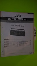 JVC rc-15 c j service manual original repair book stereo tape boombox radio