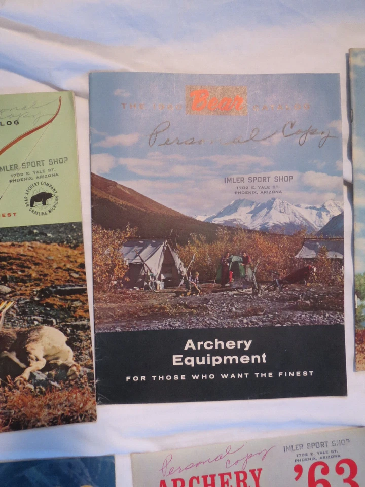 Vintage Lot of 13 Bear Archery Equipment Catalog Magazine Bow Original 1957-67 - Image 4 of 4
