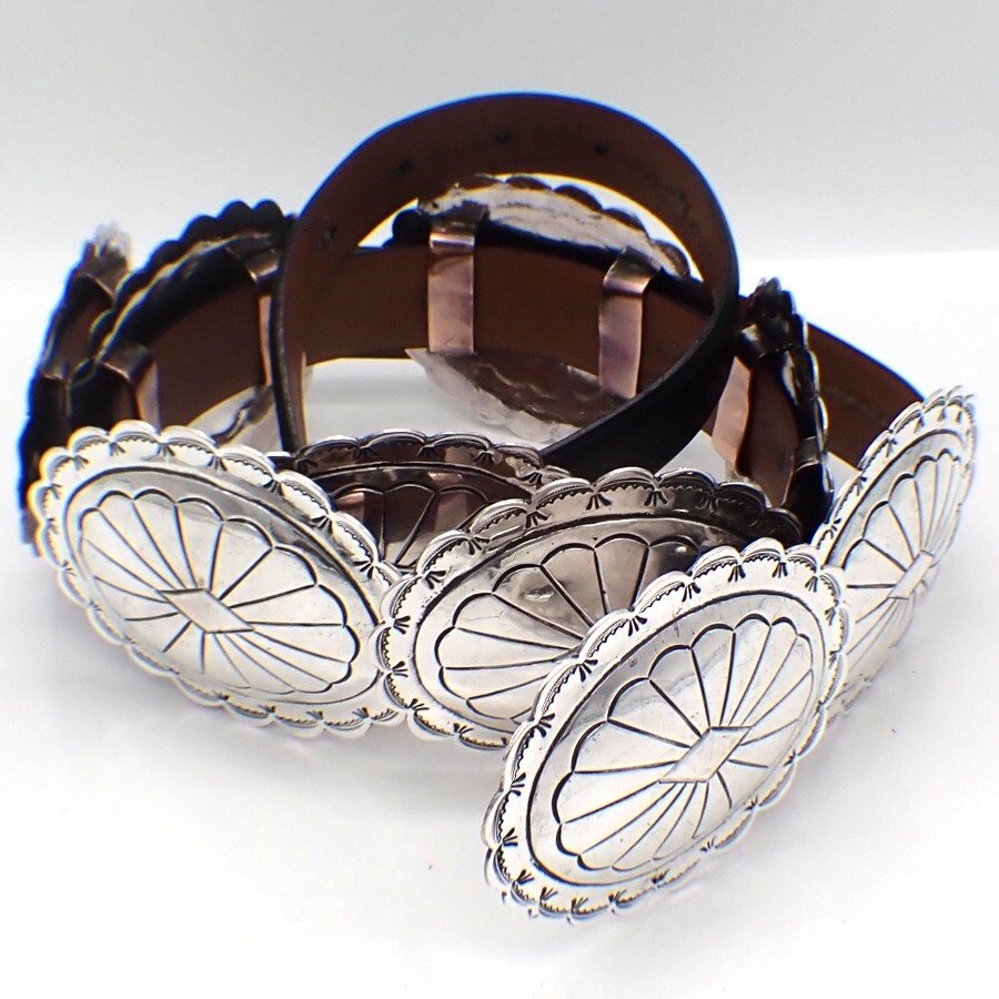 小物 ITARY PUNTOVITA leather concho belt Leather Concho Belt