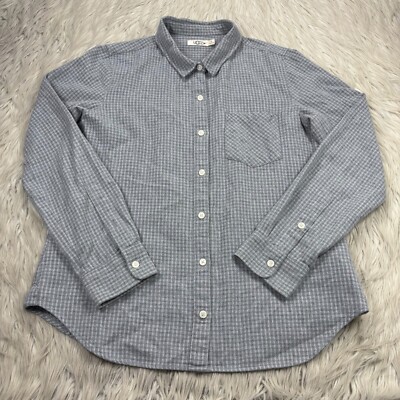 Ugg Men's M Gray Check Plaid Button Front Flannel Shirt