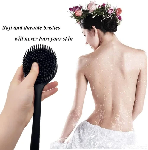 Soft Silicone Back Scrubber Shower Body Brush with Long Handle for Men Women - Picture 6 of 6