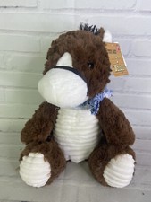 Dan Dee Horse Plush Stuffed Animal Toy Blue Bandana Makes Neigh Sounds NEW