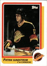 1986-87 Topps Patrik Sundstrom #156 Vancouver Canucks