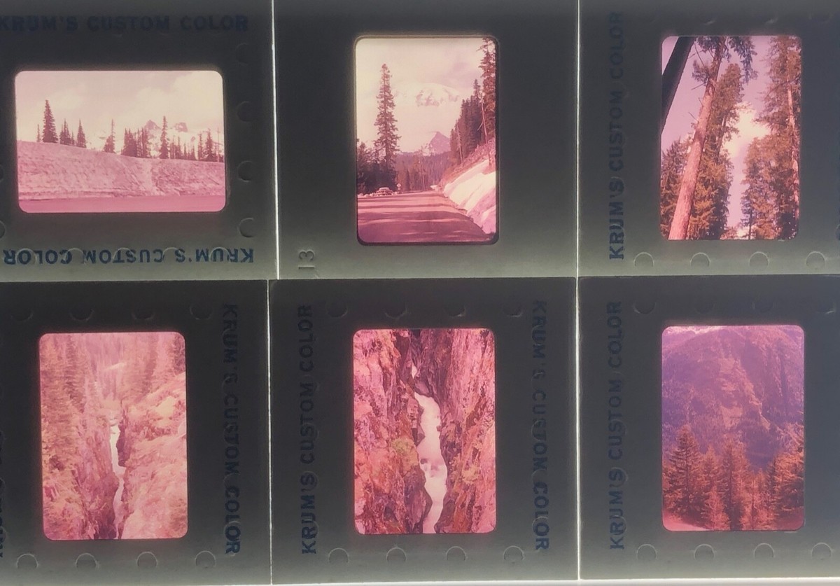 35mm Slide Lot 1958 Original 6 Snapshots Mt Rainier Mountain