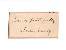 Robert Gascoyne-Cecil Marquess Salisbury Signed Clip /Autographed Prime Minister