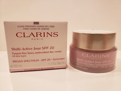 Clarins Multi-Active Jour BS SPF 20 Fine Lines, Antioxidant Day Cream 1.7 Oz