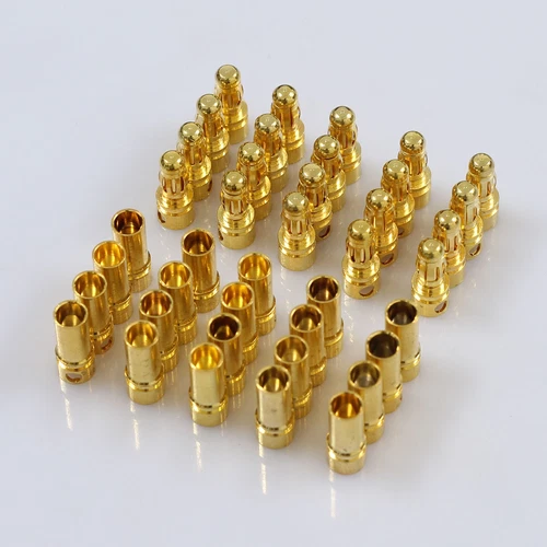 (20 Pairs) 3.5mm Male & Female Bullet Connectors / Banana Plug 50A Rated USA - Bild 1 von 8