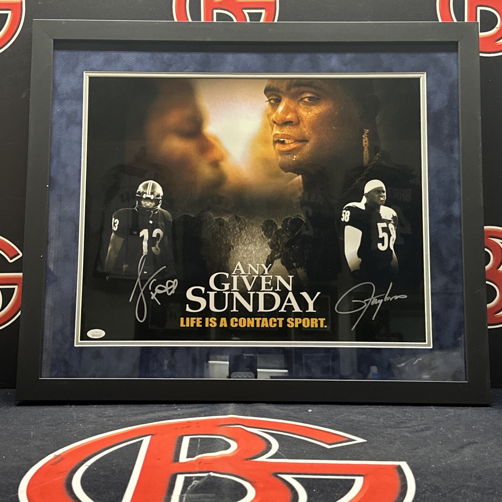 Lawrence Taylor Autographed Signed & Jamie Foxx 16x20 Framed Any Given Sunday JSA 